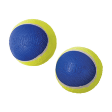Load image into Gallery viewer, two-kong-yellow-and-blue-dog-tennis-balls