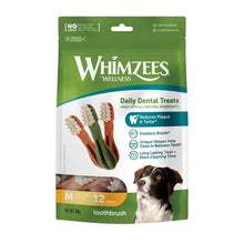 Load image into Gallery viewer, Whimzees Trial Pack Toothbrush Medium 5 Pieces