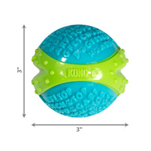 Load image into Gallery viewer, blue-and-green-corestrength-dog-toy-dimensions