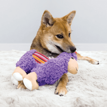 Load image into Gallery viewer, dowg-with-kong-purple-sherps-lama-dog-toy