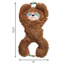 Load image into Gallery viewer, kong-tuggz-sloth-dog-toy-dimensions