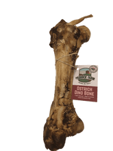 Load image into Gallery viewer, Antos Paddock Farm Ostrich Dino Bone dog chew treat, natural and durable, perfect for medium to large dog