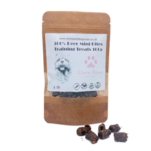 Load image into Gallery viewer, Package of Chow Paws deer mini bites training treats on a white background
