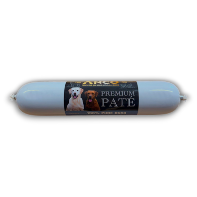 Dog food product labeled 'Premium Pate' with brand logo on a white background