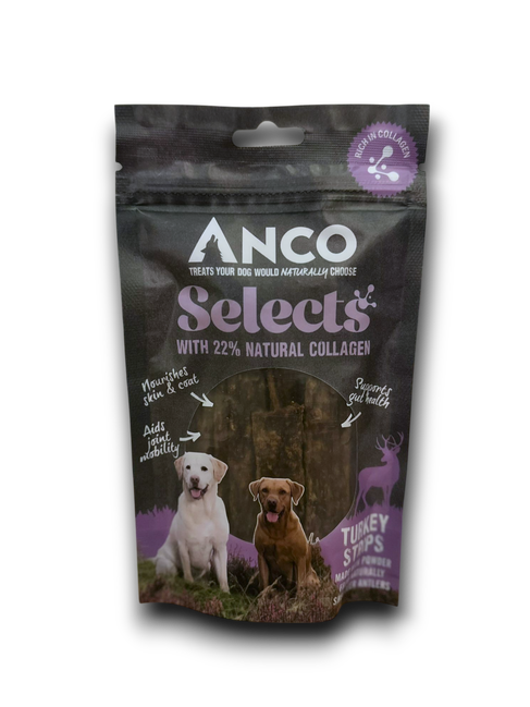 Anco Selects Turkey Strips with Collagen 85g