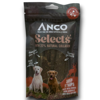 Anco Selects dog treat package with images of dogs on a white background
