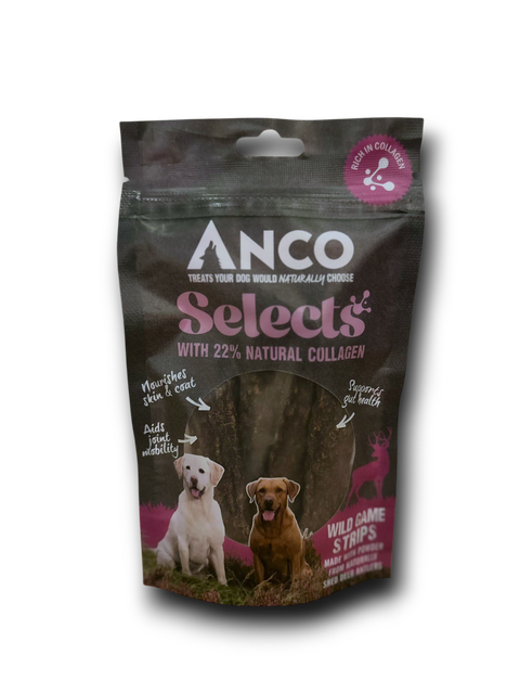 Anco Selects Wild Game Strips with Collagen 85g