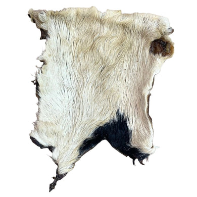A dried beef bark skin, with varying shades of beige and brown, and visible fur texture.