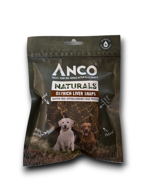 Anco Naturals Ostrich Liver Snaps 85g