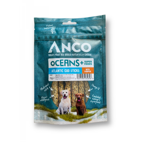 Anco Oceans Plus Atlantic Cod Stick with Pumpkin 70g