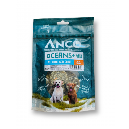 Anco Oceans Plus Atlantic Cod Coins with Pumpkin 50g