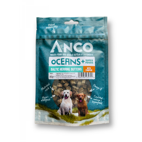 Anco Oceans Plus Baltic Herring Buttons with Pumpkin 80g
