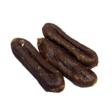 Load image into Gallery viewer, Three dark brown dog treats on a white background
