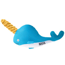 Load image into Gallery viewer, Ministry Of Pets Nancy The Narwhal Plush Rope Toy
