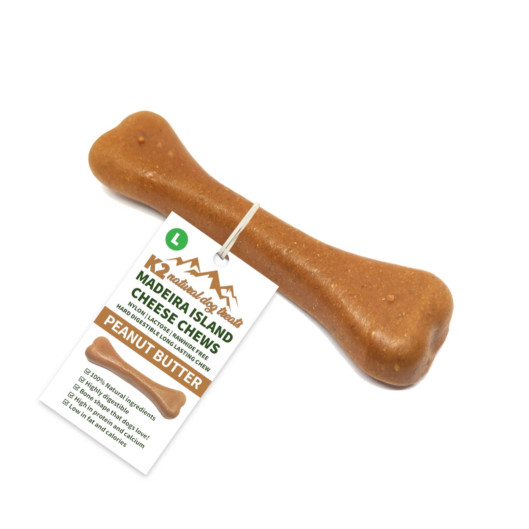 K2 Madeira Island Cheese Chews Peanut Butter Large 83g