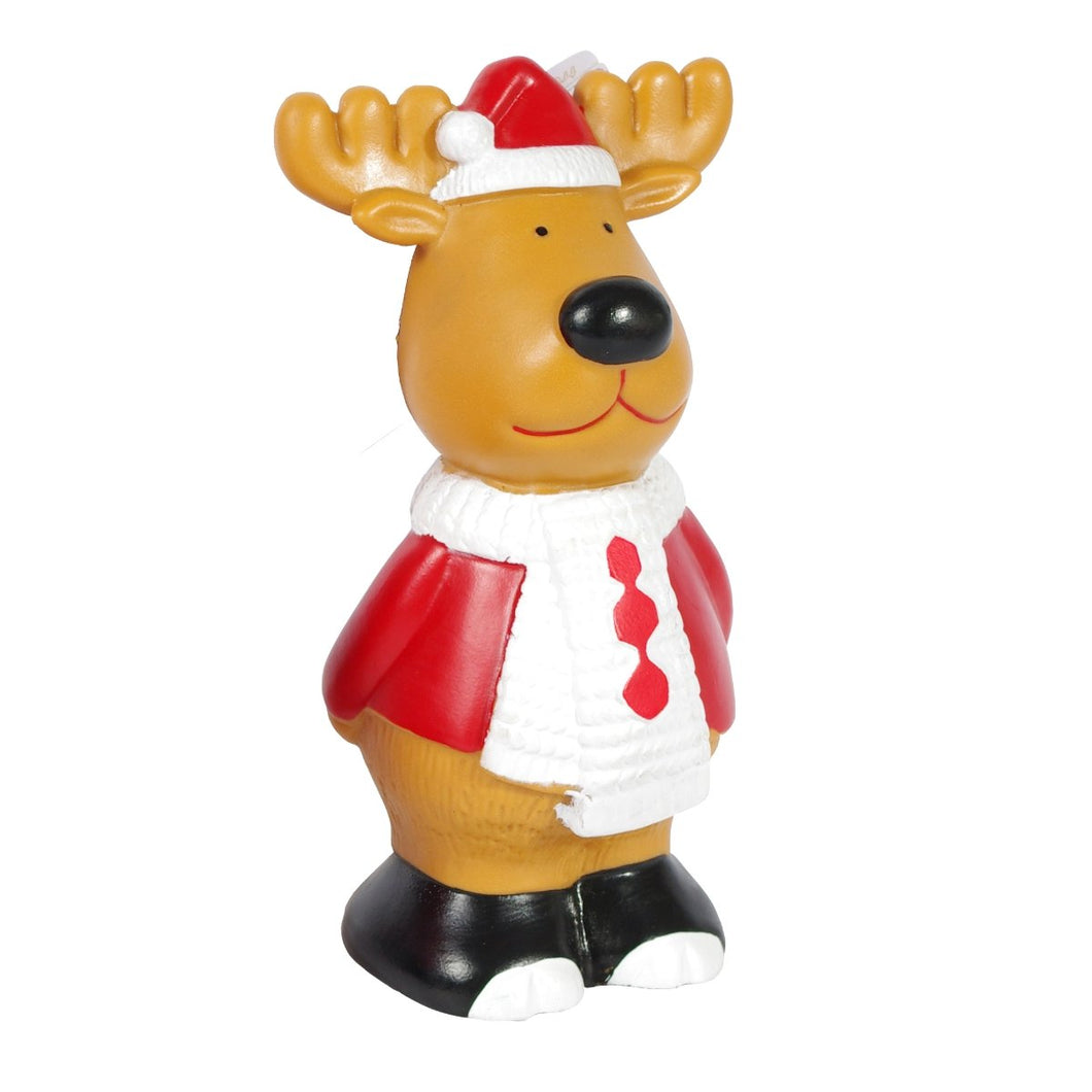Pet Brands Christmas Squeaky Vinyl Reindeer