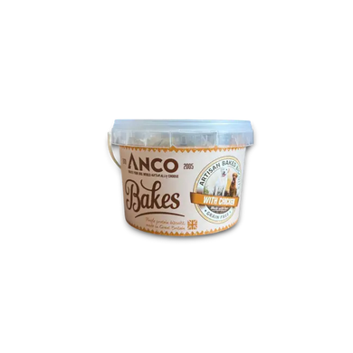 Anco Bakes pet food container on a white background