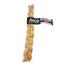 Load image into Gallery viewer, Braided dog treat with Anco Naturals label on a white background
