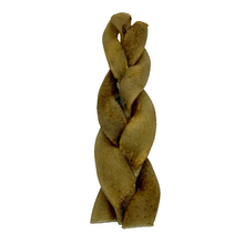 Load image into Gallery viewer, Braided brown dog treat on a white background
