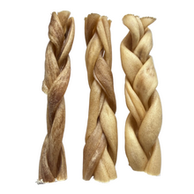 Load image into Gallery viewer, Three braided bread sticks on a white background
