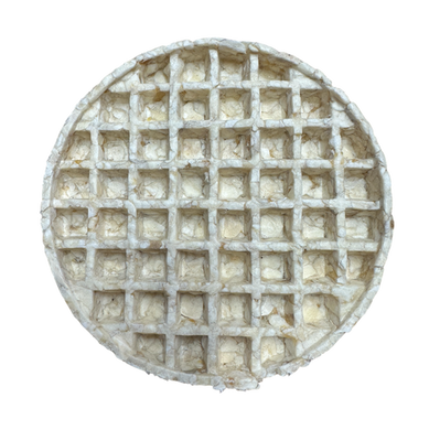 Round waffle Anco Naturals Buffalo Collagen Waffle Large on a white background