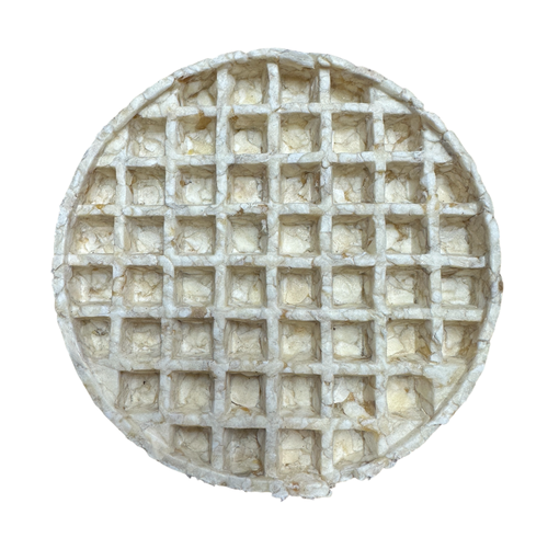 Round waffle Anco Naturals Buffalo Collagen Waffle Large on a white background