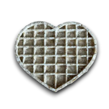 Load image into Gallery viewer, Heart-shaped object with a grid pattern on a white background
