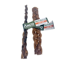 Load image into Gallery viewer, Two braided camel treats with an Anco Naturals label on a white background
