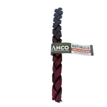 Load image into Gallery viewer, Braided dog chew with Anco Naturals tag on a white background
