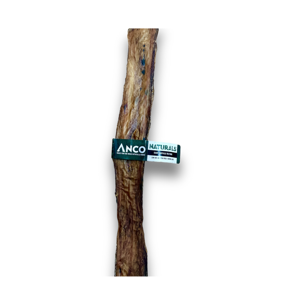 Dog chew stick with Ancol Naturals label on a white background