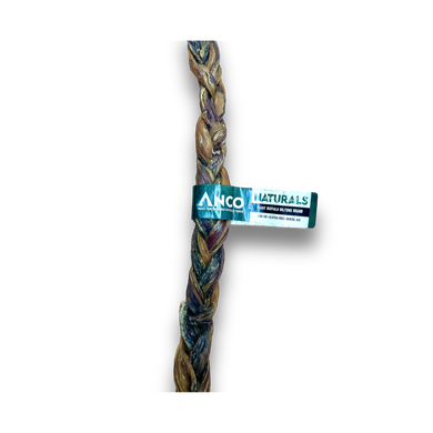 Dog chew with braided design and Ancor Naturals label on a white background