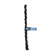 Load image into Gallery viewer, A single twisted dark brown Anco Naturals Giant Camel Braid with a paper band label reading 'Anco Naturals' on a plain white background.
