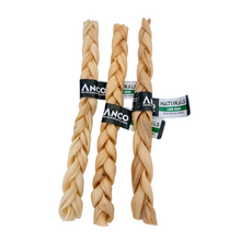 Load image into Gallery viewer, Three braided dog toys with Ancol labels on a white background
