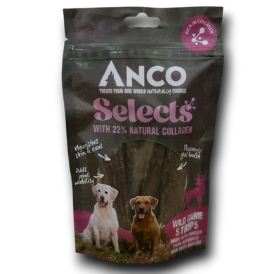 Anco Selects dog treat package with images of dogs on a white background