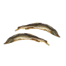 Load image into Gallery viewer, Two small dried fish pieces arranged horizontally on a plain white background.
