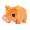 Plush toy pig on a white background