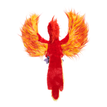 Load image into Gallery viewer, Red plush toy with orange and yellow wings on a white background
