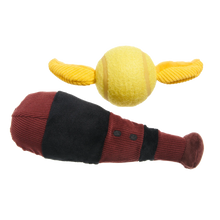 Load image into Gallery viewer, Bark Harry Potter Quidditch Set Dog Toy
