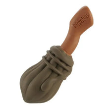 Load image into Gallery viewer, Dog toy with brown handle and beige body on a white background
