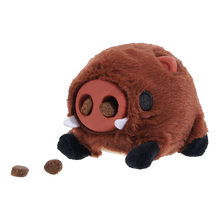 Load image into Gallery viewer, Plush toy resembling a boar with black feet and brown body on a white background
