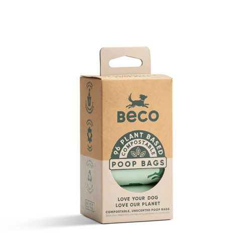 Beco Poop Plant Based Compostable Unscented Dog Poop Bags 96
