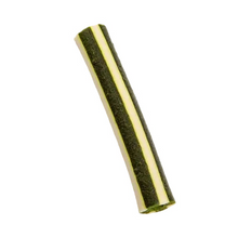 Load image into Gallery viewer, A single cylindrical fishing line leader or rod blank with a dark green textured outer layer and a pale yellow inner core, shown diagonally on a solid white background.
