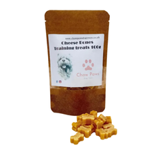 Load image into Gallery viewer, Bag of Chow Paws Cheese Bones dog treats with treats displayed in front on a white background
