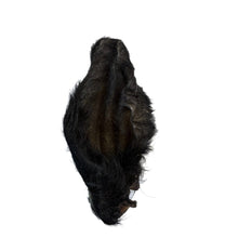 Load image into Gallery viewer, Black fur  Cow Ear with Hair on a white background
