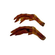 Load image into Gallery viewer, Two dried duck feet on a white surface
