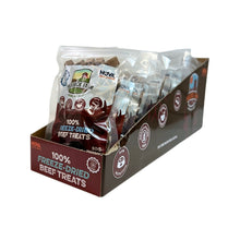 Load image into Gallery viewer, Display box of freeze-dried beef treats with individual packages inside
