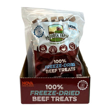 Load image into Gallery viewer, Packaging of Paddock Farm 100% Freeze-Dried Beef Treats with visible branding.
