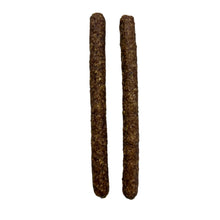 Load image into Gallery viewer, two brown Guinea Fowl Sausage Sticks
