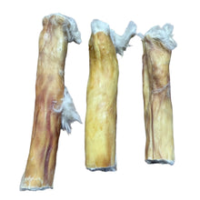 Load image into Gallery viewer, Three Hairy Rabbit Skin Rolls with white ends on a white background
