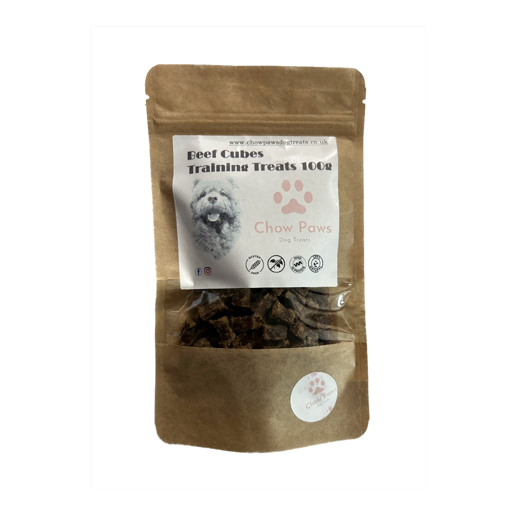 100% Beef Cubes Training Treats 100g